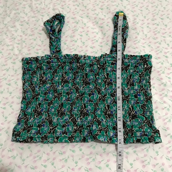 NWOT GAP Kids Cotton Smocked Tube Top Green Blue Black Girls XXL/Women's S - Picture 3 of 7